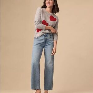 LOFT Petite Fresh Cut High Rise Straight Jeans in Light Vintage Wash, size 27P